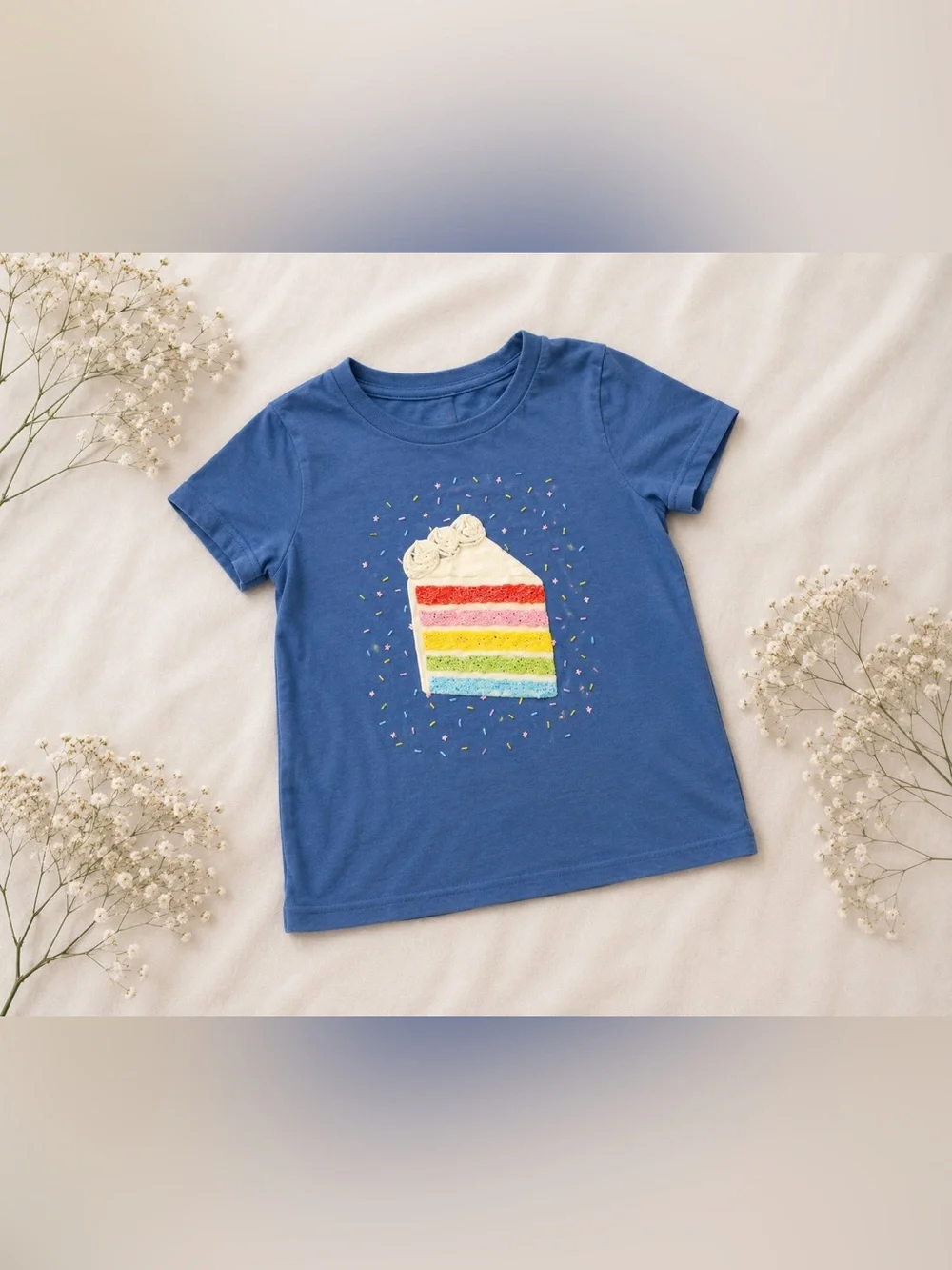 Gap Kids T-Shirt with Rainbow Cake Design